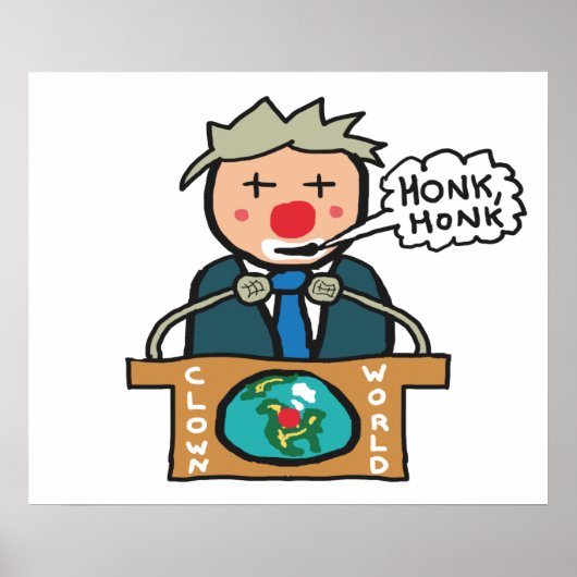 Poster Chignon clown du monde (Devant)