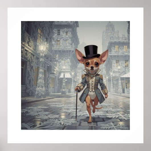 Poster Chihuahua About Town In Paris (Devant)