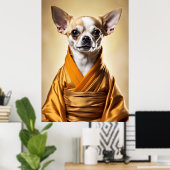 Poster Chihuahua bouddhiste (Bureau à domicile)