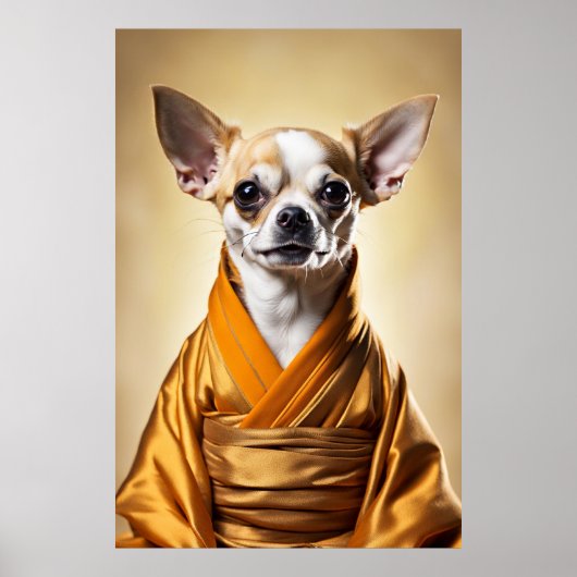 Poster Chihuahua bouddhiste (Devant)