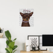 Poster Chihuahua Brown Et Tiara (Bureau à domicile)