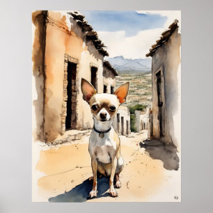 Poster Chihuahua - Chien Art Imprimer