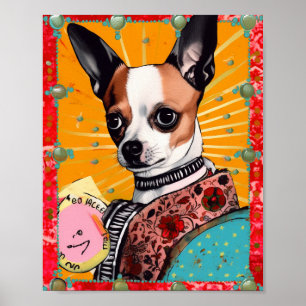 Poster Chihuahua Chien Collage