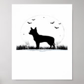 Poster Chihuahua Chien - Halloween Moon Silhouette Classi (Devant)