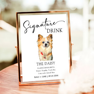 Poster Chihuahua Chien Mariage Signature Boire Signal