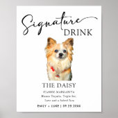 Poster Chihuahua Chien Mariage Signature Boire Signal (Devant)