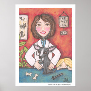 Poster Chihuahua Chig À La Clinique Vétérinaire