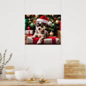 Poster Chihuahua chiot de Noël (Cuisine)