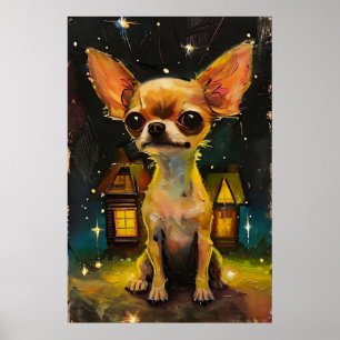 Poster Chihuahua Chiuppy dans une maison confortable