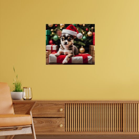 Poster Chihuahua Christmas Puppy (Salon 2)