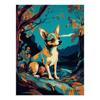 Poster Chihuahua Dog 002 - Bruno Pokopen