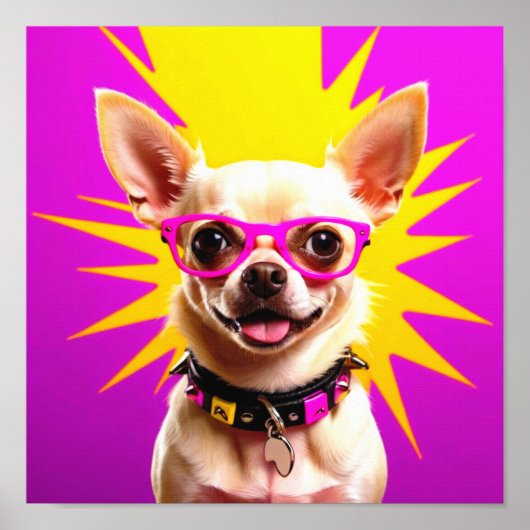 POSTER CHIHUAHUA ÉCLAIRANT (Devant)
