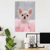 Poster Chihuahua En rose (Bureau à domicile)