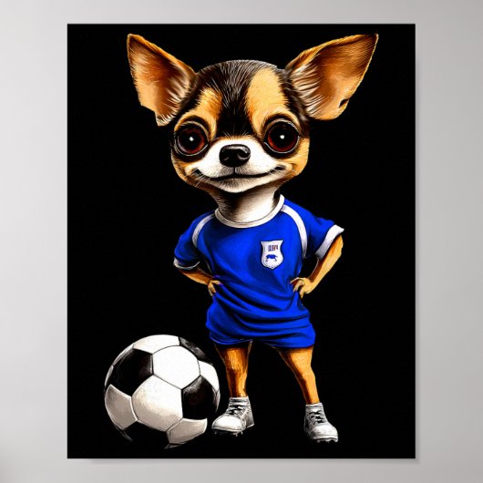 Poster Chihuahua Footbyll (Devant)