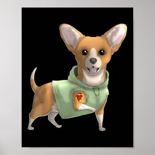 Poster Chihuahua I Love Maman Tattoo Chien Chemise Drôle