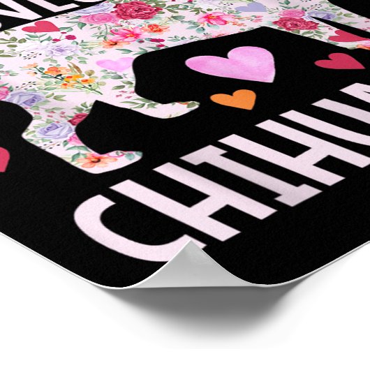 Poster Chihuahua Juste Une Fille Qui Aime Chihuahuas Chie (Coin)