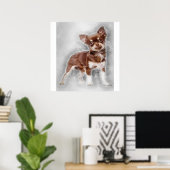 Poster Chihuahua looking at camer_dog lover (Bureau à domicile)