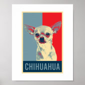 Poster Chihuahua mexicain Portrait de Chien Pop Art (Devant)