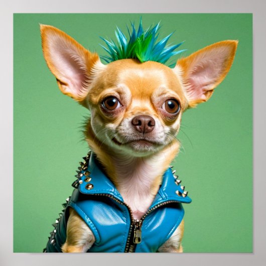 POSTER CHIHUAHUA PUNK ROCK 13 (Devant)