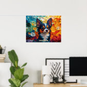 Poster Chihuahua Quart Portrait de Chien (Bureau à domicile)