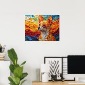 Poster Chihuahua Quart Portrait de Chien (Bureau à domicile)