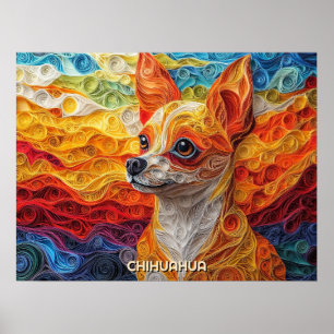 Poster Chihuahua Quart Portrait de Chien