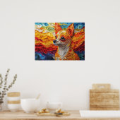 Poster Chihuahua Quart Portrait de Chien (Cuisine)