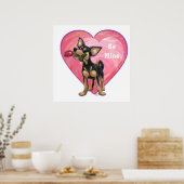 Poster Chihuahua Saint-Valentin (Cuisine)