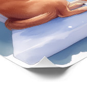 Poster Chihuahua Snowy Windowsill Holiday Christmas Art (Coin)