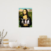 Poster Chihuahua Trio - Mona Lisa (Cuisine)