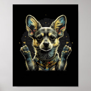 Poster Chihuahua Ukraine Paix Et Amour Drapeau Aide Chien