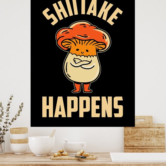 Poster Chiitake aux champignons (Cuisine)