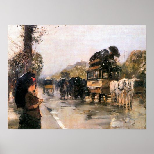 Poster Childe Hassam - Champs Elysées Paris (Devant)