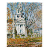 Poster Childe Hassam, église à Old Lyme, (Devant)