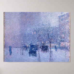 Poster Childe Hassam - Fin de l'après-midi, New York, hiv