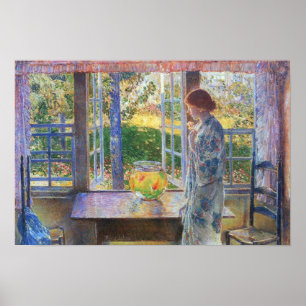 Poster Childe Hassam - La fenêtre du poisson d'or