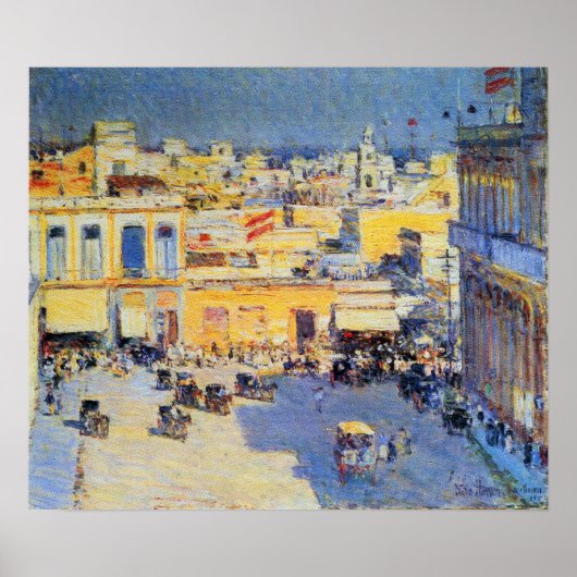 Poster Childe Hassam - La Havane, Cuba (Devant)