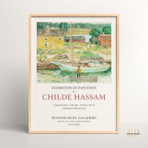 Childe Hassam Oyster Sloop, Cos Cob