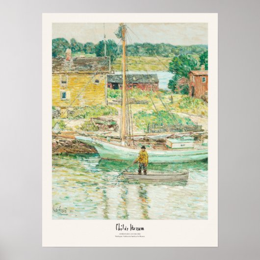 Poster Childe Hassam Oyster Sloop, Cos Cob Art Imprimer (Devant)