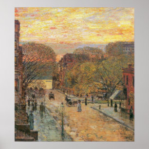 Poster Childe Hassam-West 78ème rue au printemps