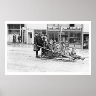 Poster Children Sleigh Seward Alaska 1912