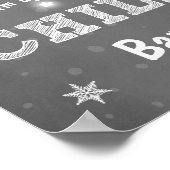 Poster Chili Bar signe Blue Winter snowflakes Chilly Boy (Coin)
