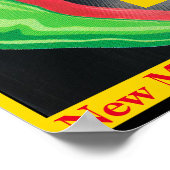 Poster Chili Capitale du monde Nouveau-Mexique Vert rouge (Coin)