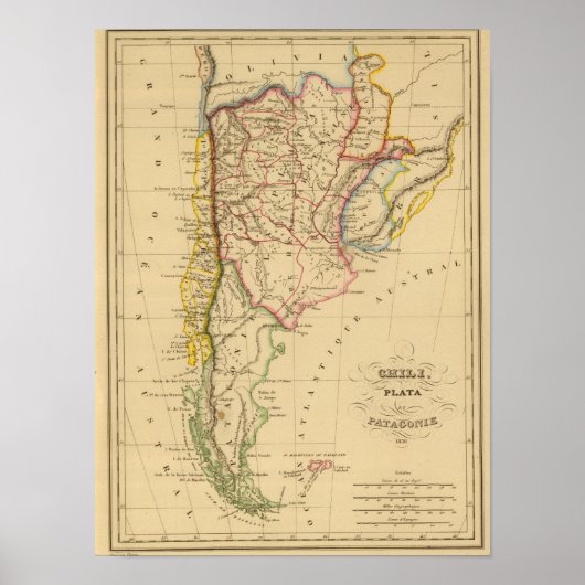 Poster Chili, Plata et Patagonie (Devant)