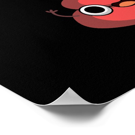 Poster Chili Poooper Funny Pepper Pun Dark BG (Coin)