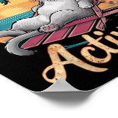 Poster Chill Mode Chat Activé Avec Gles Sur La Plage (Coin)