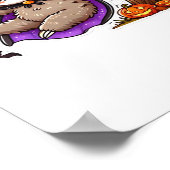 Poster Chill Thrills Halloween Sloth T-Shirt surdimension (Coin)