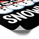 Poster Chillin avec mes neiges drôle Snowman Noël K (Coin)