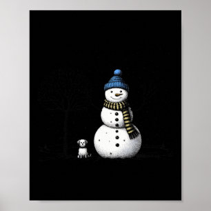 Poster Chillin' Avec Mes Neiges Noël Snowman Frosté