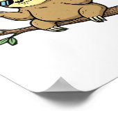 Poster Chillin' Sloth Je ne me soucie pas Design Essentia (Coin)